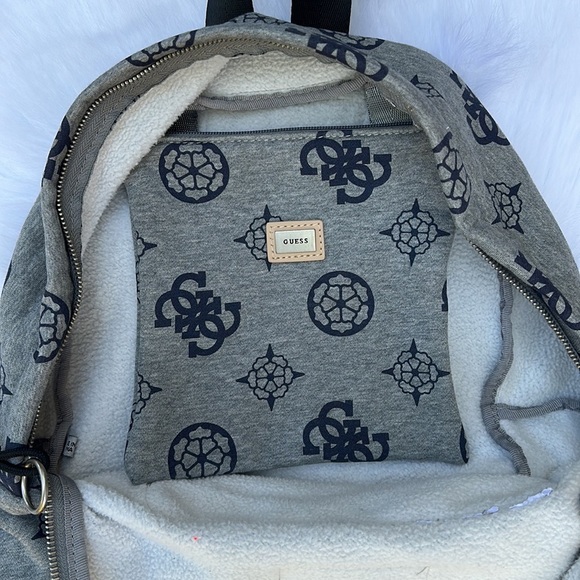 New Guess Monogram Office Cotton Backpack - Picture 5 of 6